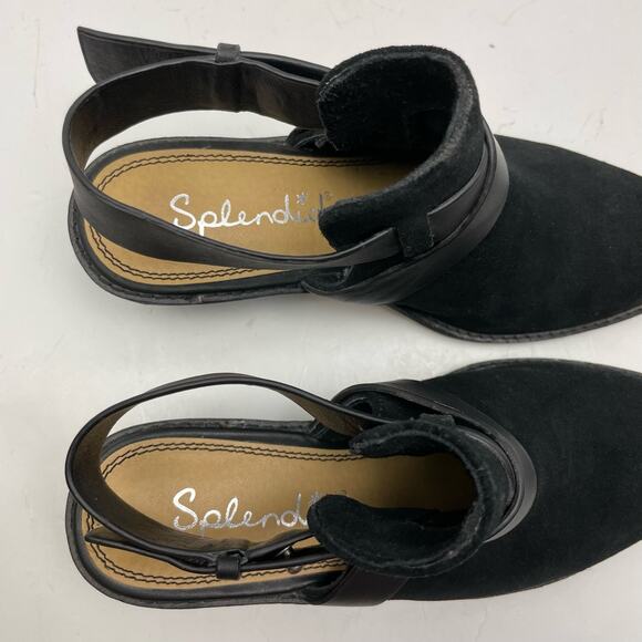 Splendid | Dasha NWOB Black Suede Leather Ankle Strap Booties - Picture 9 of 13